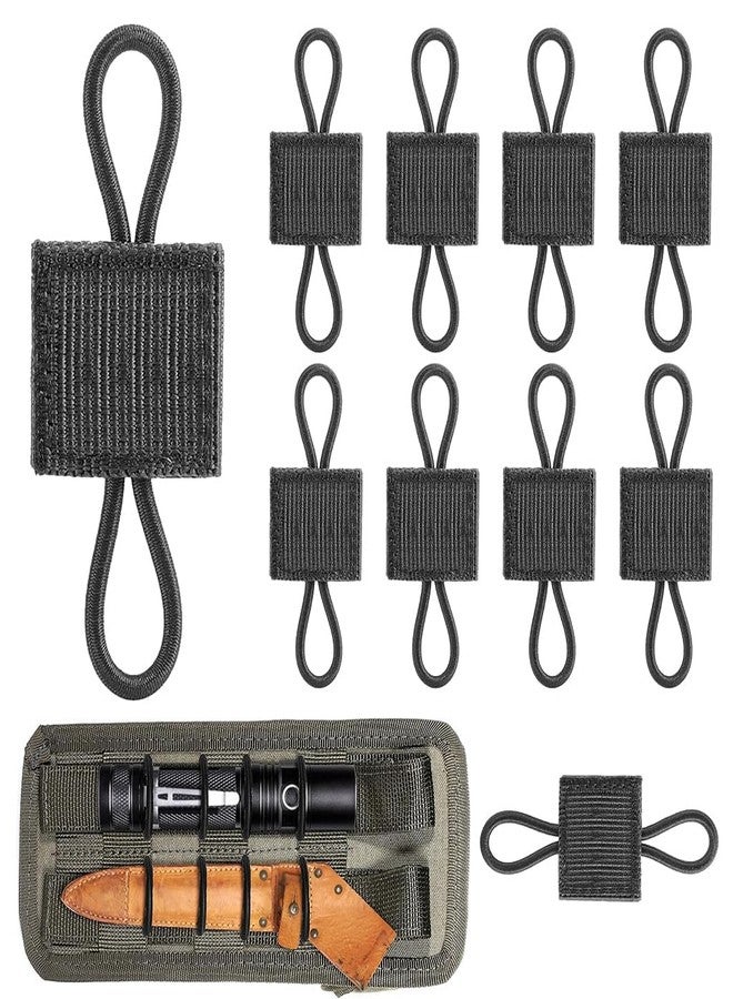 SHOPEE 10 Pieces Molle Attachments Tactical Backpack Accessories Gear Holder Clip Molle Webbing Binding Ribbon Elastic Buckle Multipurpose Tactical Bag Molle Accessories - Image 1